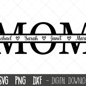 Mamma SVG, Madre svg, Festa della mamma SVG, mamma split name frame svg, mamma svg, mamma cut file, mom outline, mamma png, cricut silhouette svg cut file