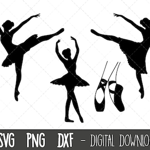 Ballet svg bundle, Pointe shoes svg, ballerina svg, Ballet slippers svg, ballerina clipart, ballet silhouette, cricut silhouette cut file