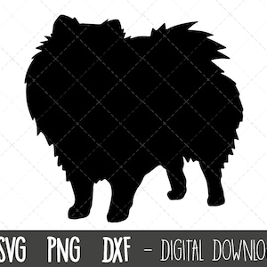Pomeranian svg, Hund svg, Pomeranian Silhouette, Pomeranian Silhouette png, Pomeranian Clipart, Hund Haustier png, dxf, cricut silhouette svg
