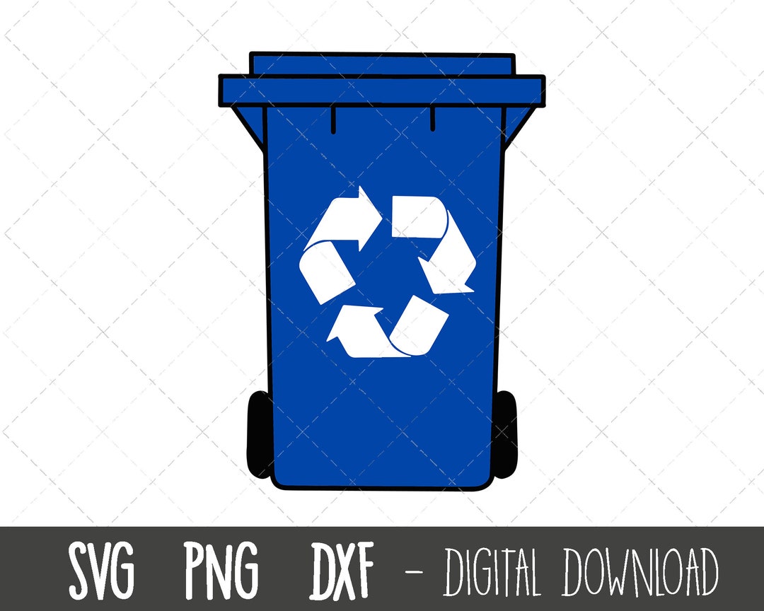 Contenedor de basura azul svg, bote de basura svg, cubo de basura png,  papelera de reciclaje svg, contorno de papelera de reciclaje, residuos ..., image size:1080x864