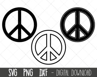 Peace Sign SVG, Peace symbol Svg, heart Svg, peace sign clipart svg, peace symbol png, dxf, peace love hippie cricut silhouette svg cut file