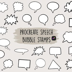 Procreate Sprechblasenstempel, Procreate Sprechblasen-Set, Procreate Sprechblasen, Procreate Doodles, Procreate Pinsel, Gedankenstempel-Bundle