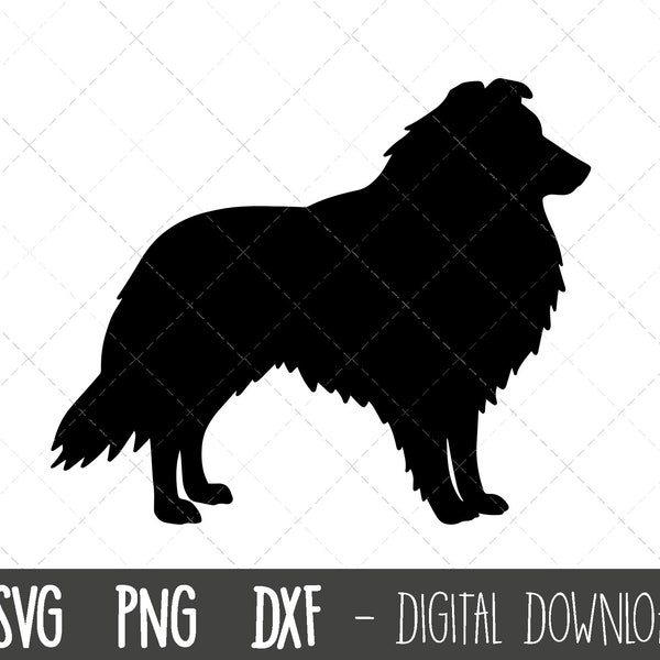 Shetland Schafshund svg, Hund svg, Shetland Schafshund Silhouette, Schafhund Silhouette png, Schafhund Clipart, dxf, cricut silhouette svg