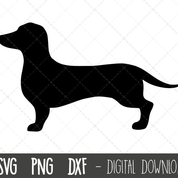 Dachshund svg, dog svg, dachshund silhouette, dachshund outline png, dachshund clipart, dog pet png, dxf, cricut silhouette svg cut file