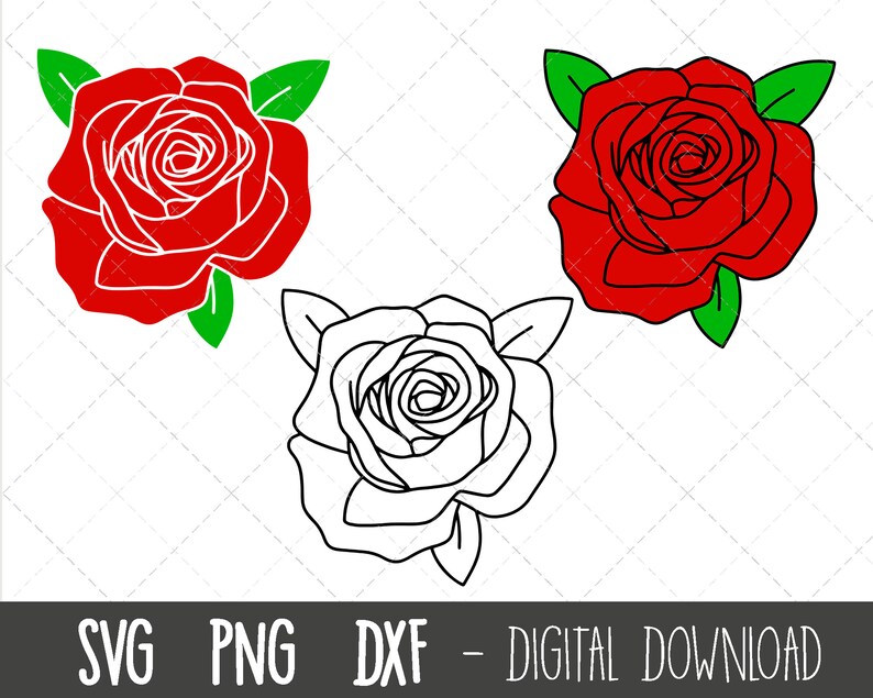 Rose SVG, Rose Svg Bundle, Flower Svg, Flower Clipart, Spring Clipart ...