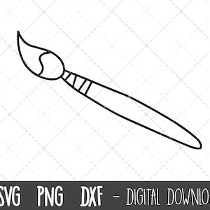 Pennello svg, pennello svg, pittura clipart, clipart arte, clipart crafting, dipingere svg, dxf, pennello cricut silhouette svg file di taglio