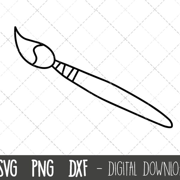 Paint brush svg, brush svg, painting clipart, art clipart, crafting clipart, paint svg, dxf, paint brush cricut silhouette svg cutting file