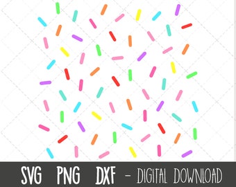 Streumuster SVG, Konfetti svg, Backclipart, Geburtstagssvg, Donut Sprinkles svg, Keks, Regenbogen Sprinkles Cricut Silhouette Cut File