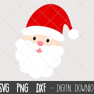 Santa svg, santa head svg, natal svg, arquivo santa svg, arquivo de corte santa svg, papai noel png, arquivos svg, arquivo de corte svg de silhueta cricut