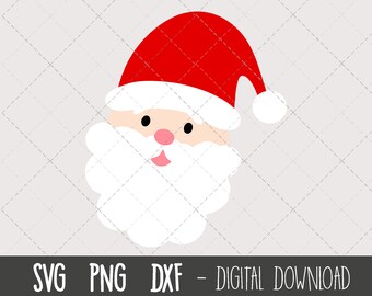 Santa svg, santa head svg, christmas svg, santa svg file, santa svg cut file, santa png, svg files, cricut silhouette svg cut cutting file