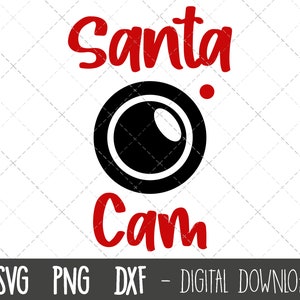 Santa cam svg, santa svg, natal svg, arquivo santa svg, santa camera svg, santa png, arquivos svg de natal, arquivo de corte svg de silhueta cricut