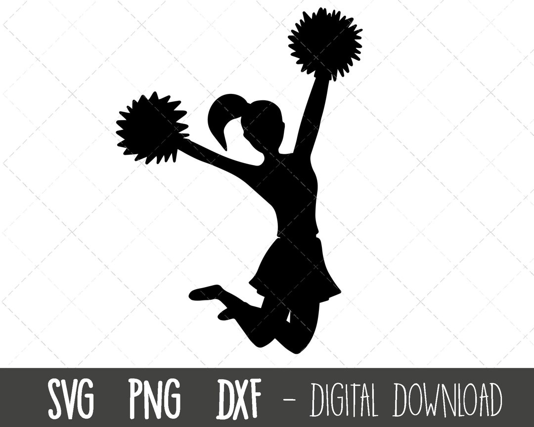 Cheerleader Svg, Cheerleading Svg, Cheer Svg, Cheerleader Silhouette