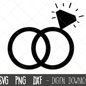 Trouwringen svg, Diamond Ring svg, trouwringen svg, bruiloft clipart, trouwring silhouet svg, cricut silhouet svg gesneden snijvijl
