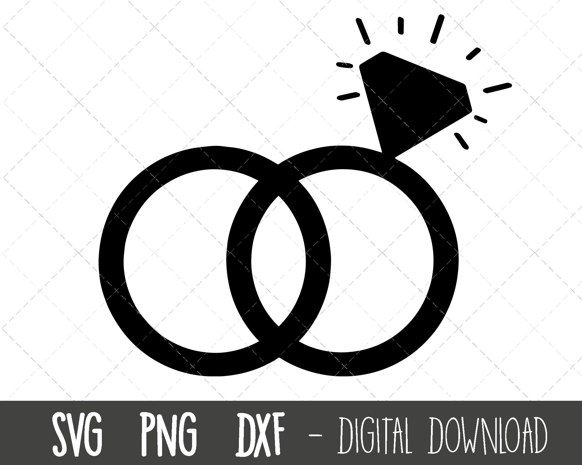 Wedding Bands Svg Diamond Ring Svg Wedding Rings Svg | Etsy