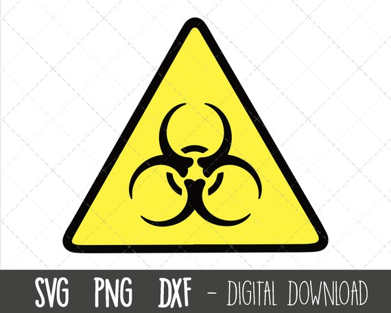 Set sign biohazard toxicity dangerous yellow signs