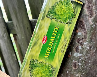 Caja entera de incienso de moldavita