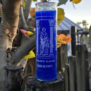 Court Case Blue 7 Day Candle