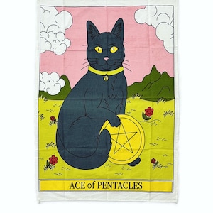 Cat Ace of Pentacles Tapestry