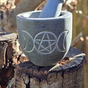 Triple Moon Mortar & Pestle