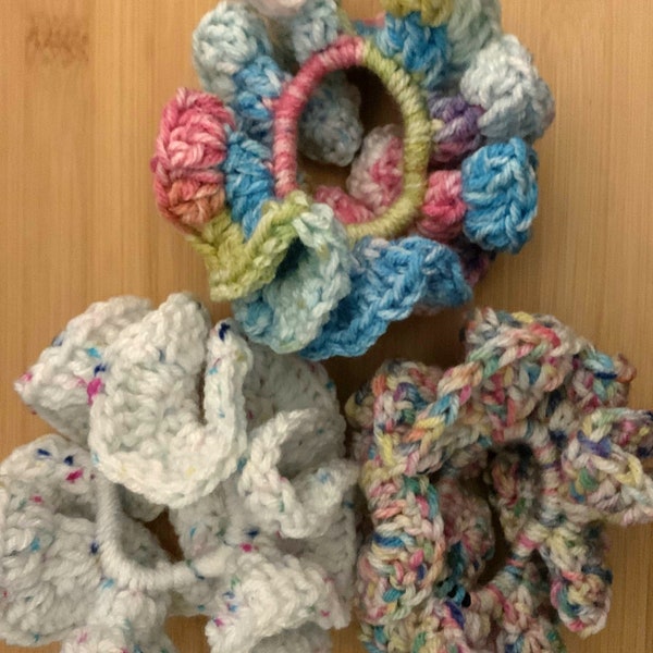 Galentine's Day "Girl Gang" Handmade Crocheted Scrunchies 3-Pack