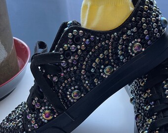 Customized Rhinestone Sneakers - Etsy