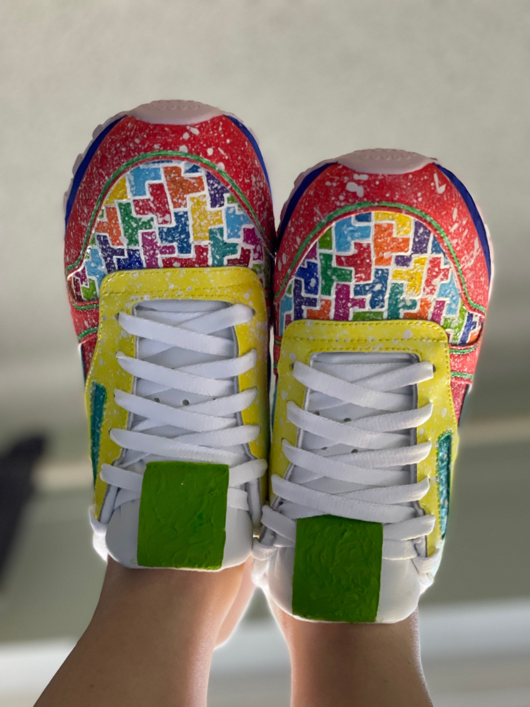 Hand Painted Splattered Reebok. - Etsy