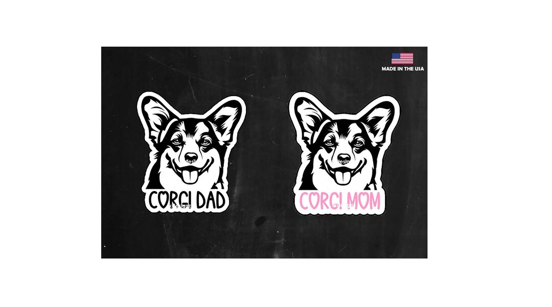 Corgi Mom & Dad Sticker Decal for Car Truck Suv 5 - Etsy
