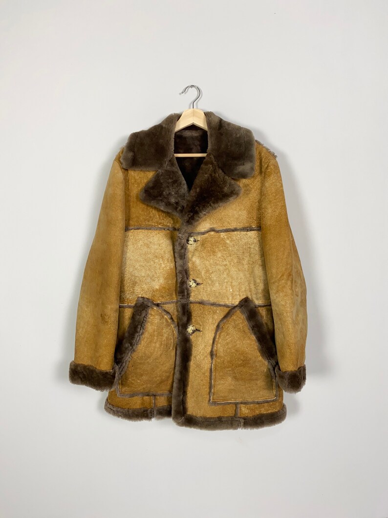 Vintage 1970s SHEARLING COAT by Lakeland Marlboro Man Etsy
