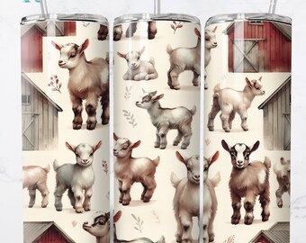 Schattige babygeiten beker wrap, 20oz magere beker digitale download, boerderijdieren beker wrap ontwerp, sublimatie, png