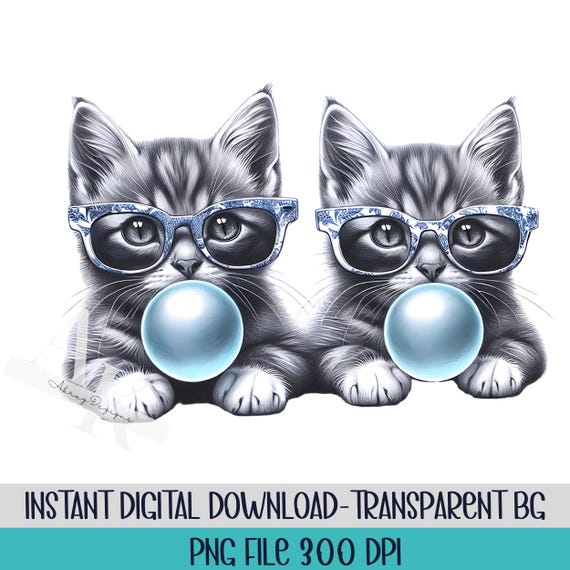 Rétro vintage lunettes chaton design png, téléchargement numérique