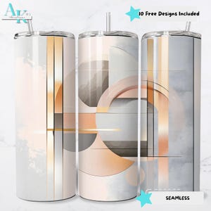 Abstract Modern Geometric 20oz Tumbler Wrap Design, Digital Download, Sublimation Ready, Stylish Tumbler Wrap PNG