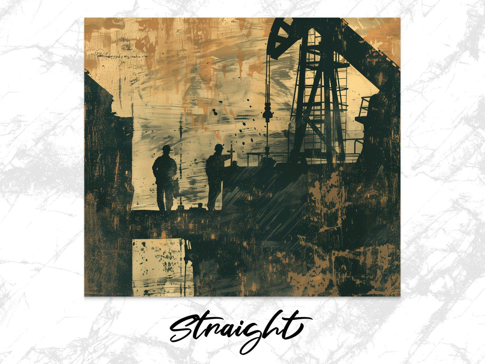 Oil Rig Wrapping Paper Oil Rig Tumbler Wrap | Roughneck Sublimation PNG | Offshore Drilling ...
