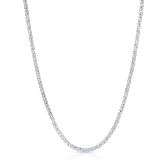 White gold on sale popcorn chain