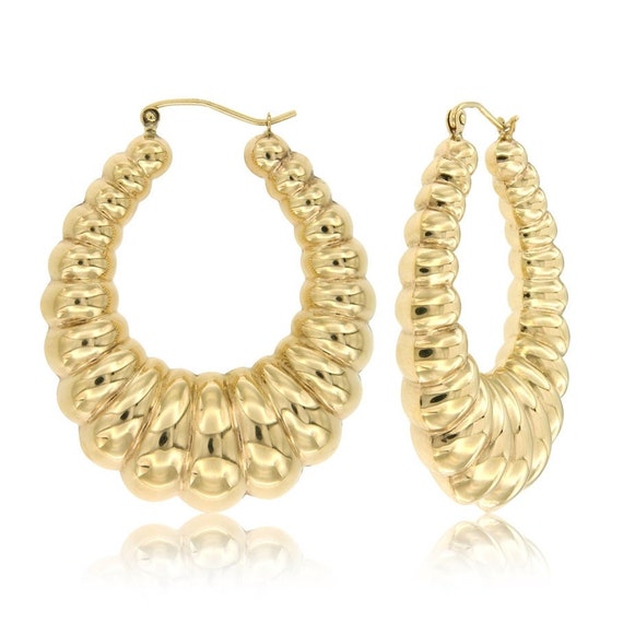 Shrimp hoop earrings sale