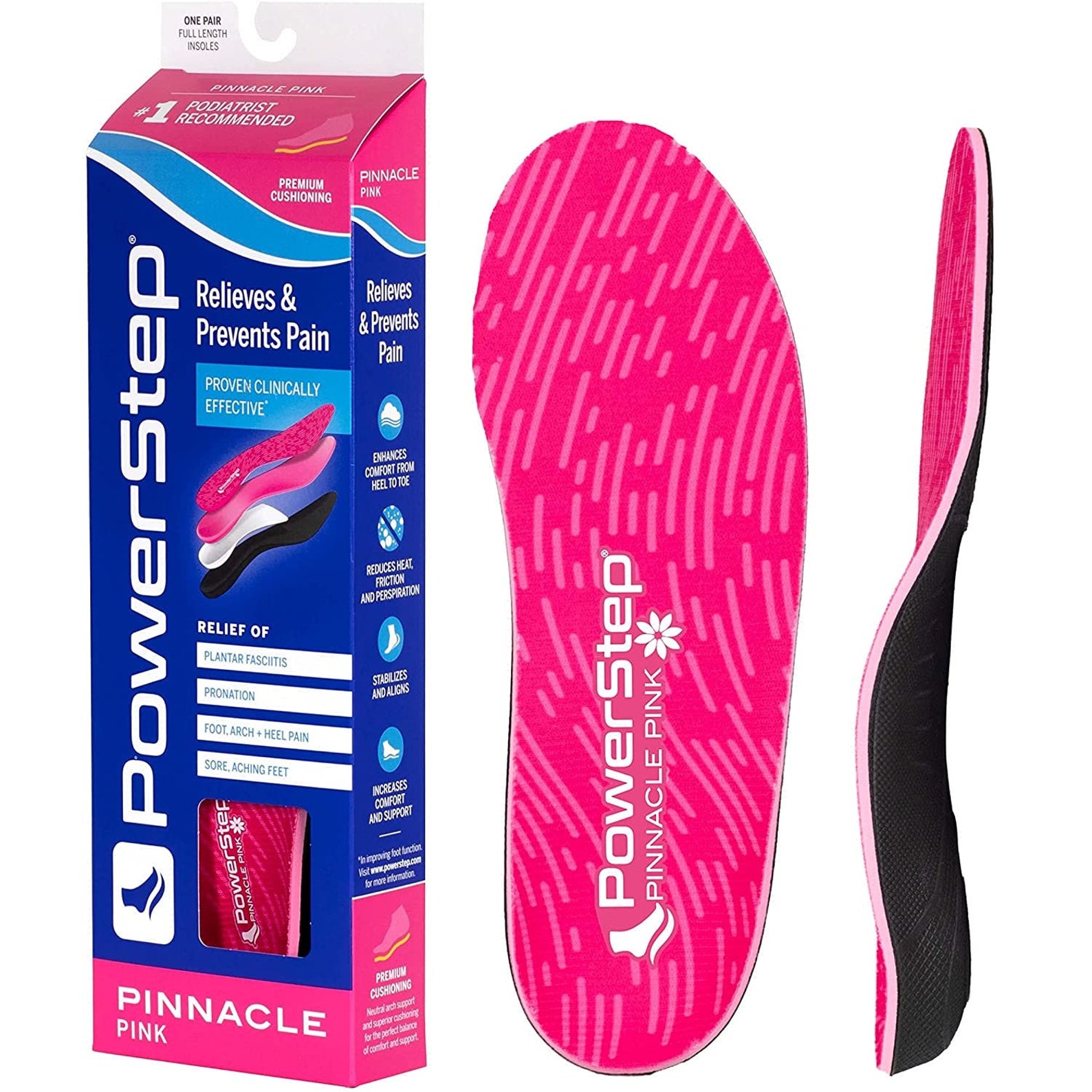 Powerstep Pinnacle Pink Arch Support Insoles Orthotic Etsy