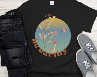 Pastel Floral T-shirt | Cute Boho Shirt | Earthy Gift | Gift for Flower Lover | Cottagecore Shirt | Botanical Clothing | Pretty Flower Shirt