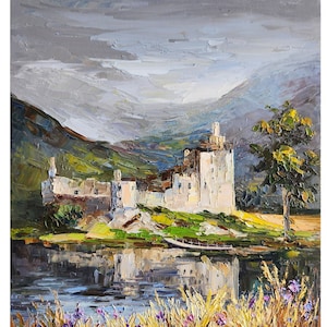 Kilchurn Castle Painting Scotland Painting Autumn Painting Autumn Wall Art Art Wall 13 by 11 inches
