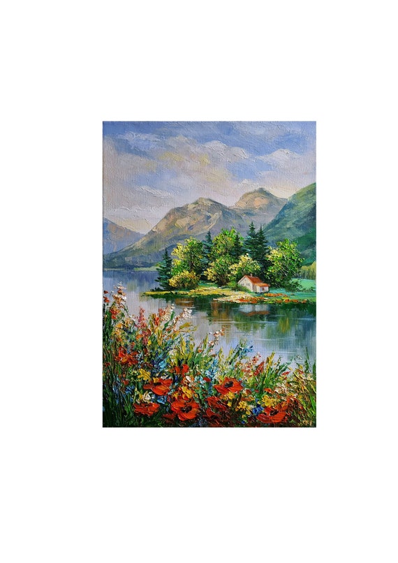 絵画 Mountain Landscape Fall Mountain Landscape III – TheGOATWallArt
