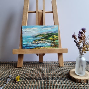 Big Sur Monterey Painting California Coastline Original Art Bixby Creek Bridge Painting Seascape Wall Art 4 by 6 inches