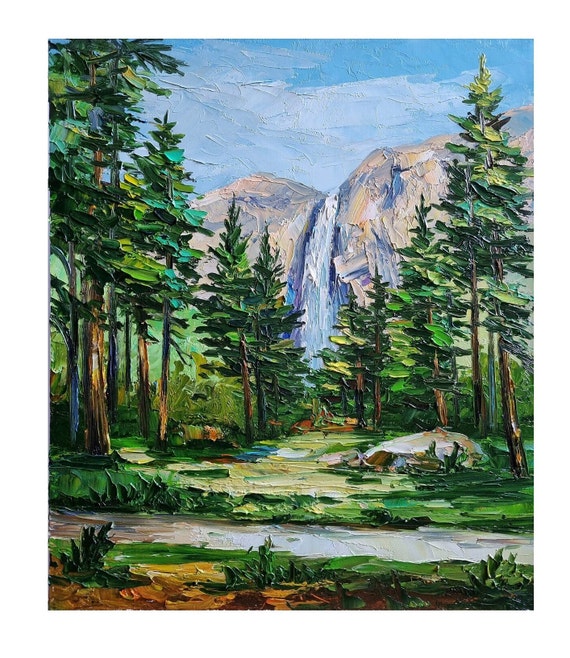 絵画 Mountain waterfall Rocky Mountain Waterfall - Albert Bierstadt Hand-painted Oil