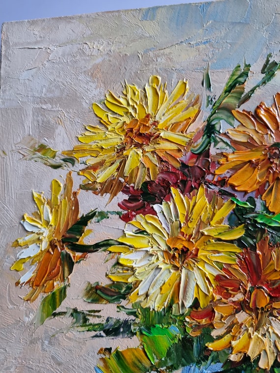 花の絵　花束　花　フラワー　フラワーアレンジ　版画　絵画　アートフラワー 額装☆アメリカで版画化☆花の絵 花 フラワー 版画 ブルー