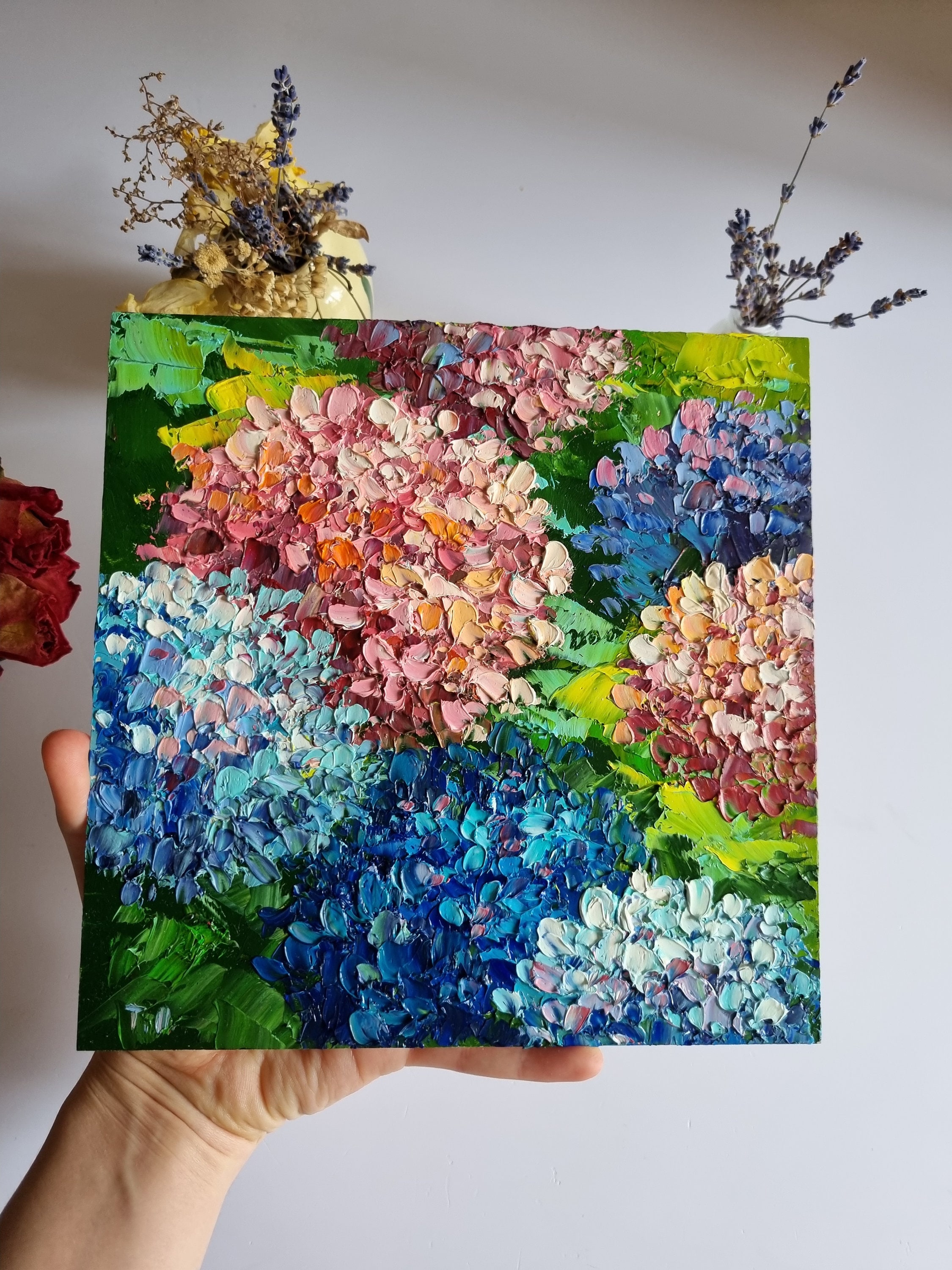 油絵 絵画 【Hydrangea】 20th-century-hydrangea-