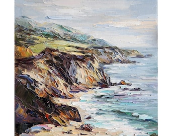 Original Big Sur Monterey Painting Monterey Coastline California Coastline Original Art Wall Art Beach California Artwork
