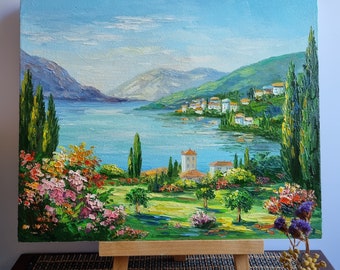 アンドレ.ベッツ　コモ湖畔風景複製画 2026年最新】コモ湖畔 絵画 ベッツの人気アイテム - メルカリ