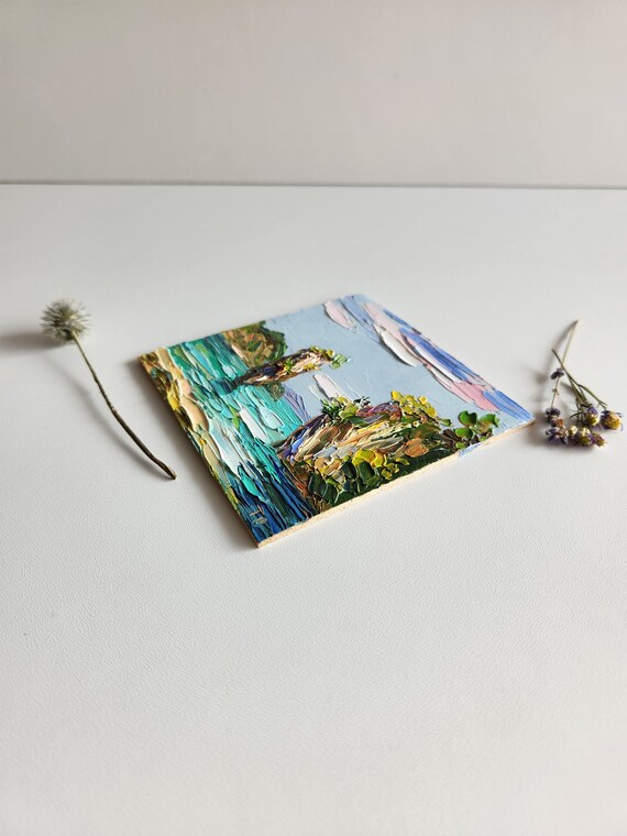 オリジナルタイ島の絵画、島の絵画、カオピンカンの絵画、海の風景画