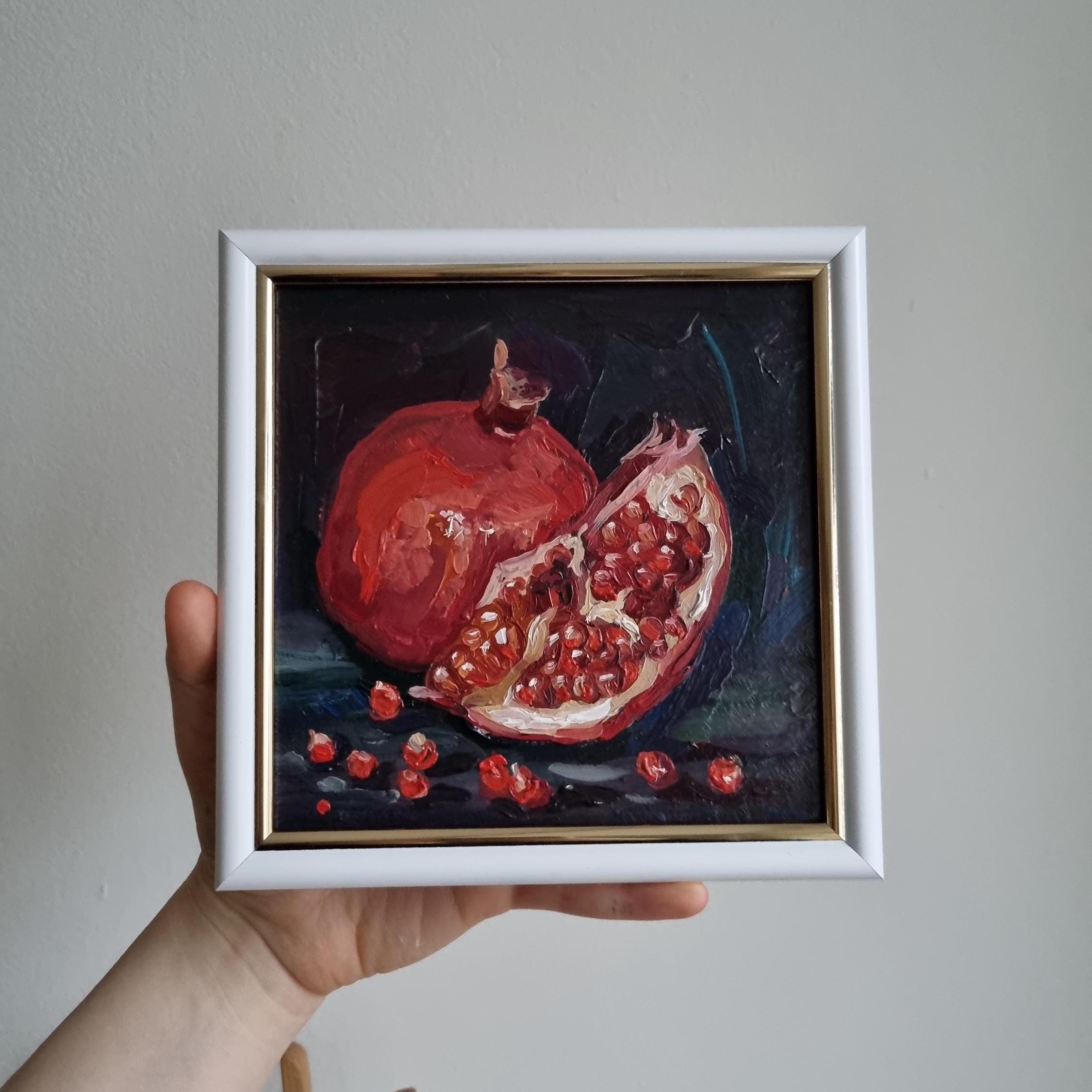 ザクロ 絵画 ルノワール ザクロのある静物 F6 手描き油絵複製画 果実の