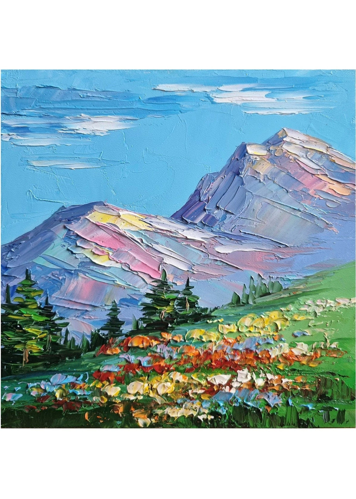 絵画 Mountain Landscape Alps Landscape Painting Mountain Landscape Painting Mountain