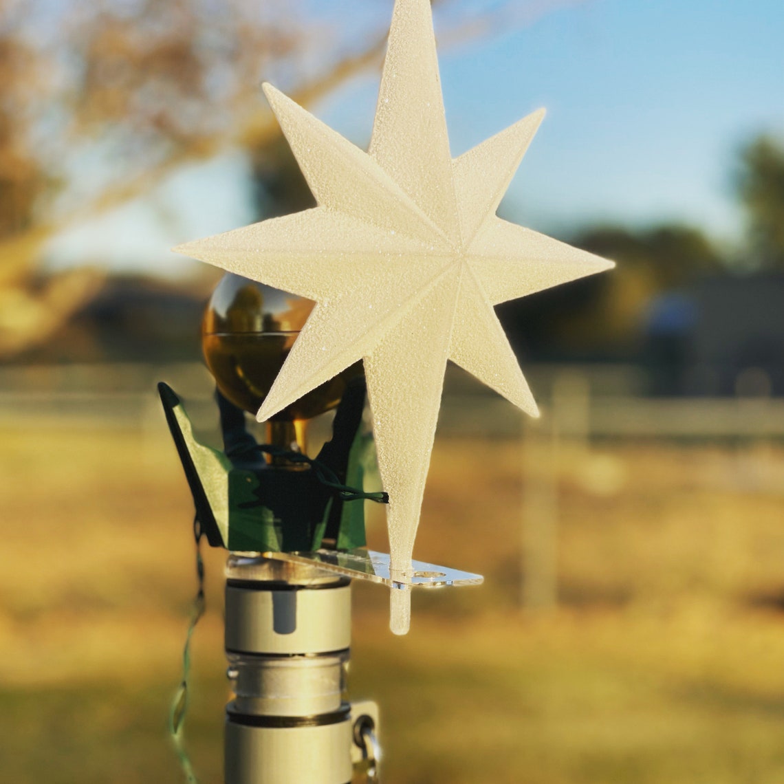 Flagpole Christmas Topper & Star Holder stars Sold - Etsy
