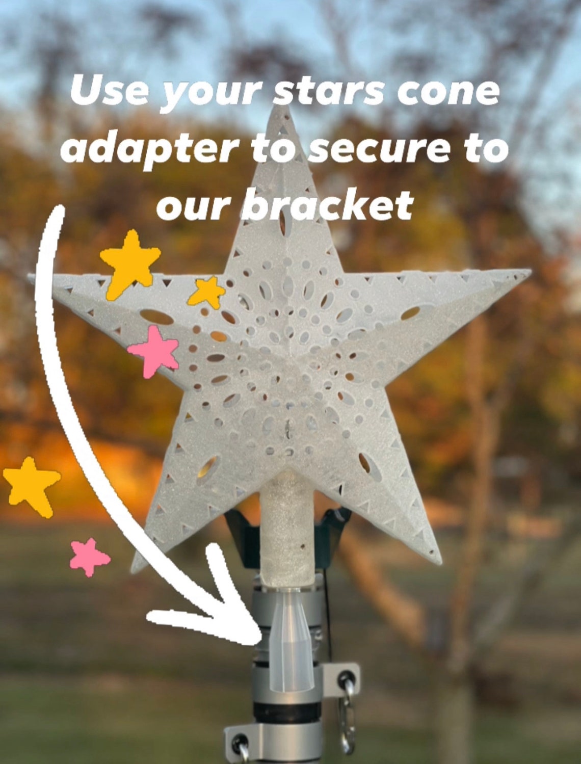 Flagpole Christmas Topper & Star Holder stars Sold - Etsy