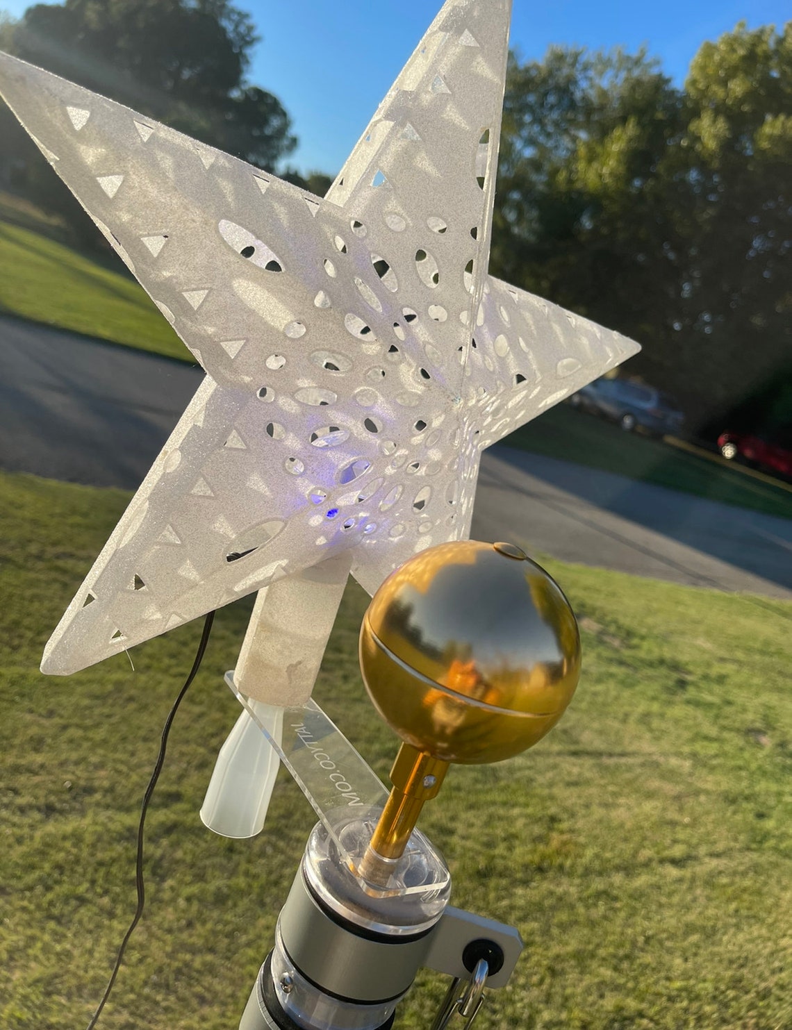 Flagpole Christmas Topper & Star Holder stars Sold Etsy